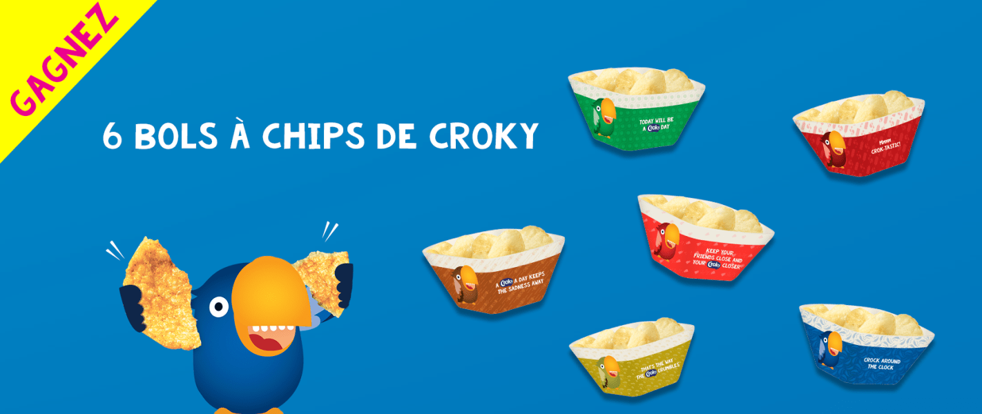 Gagnez un ensemble de bols à chips de Croky!