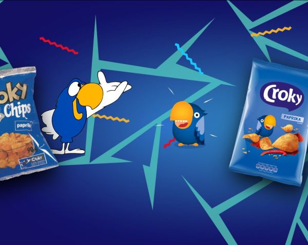 Ancienne emballage Croky et ancien perroquet Croky