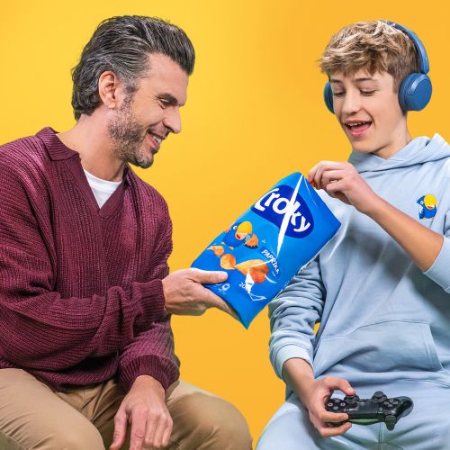 Croky Paprika vader en zoon 