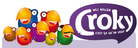 Croky oude slogan en oud logo. 