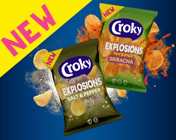 Croky Explosions Salt & Pepper Sriracha Hot & Spicy 